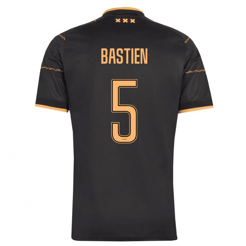 Danxen Kvinnor Joshua Bastien #5 Svart Orange Bortatröja Matchtröjor 2026/27 Tröjor T-Tröja