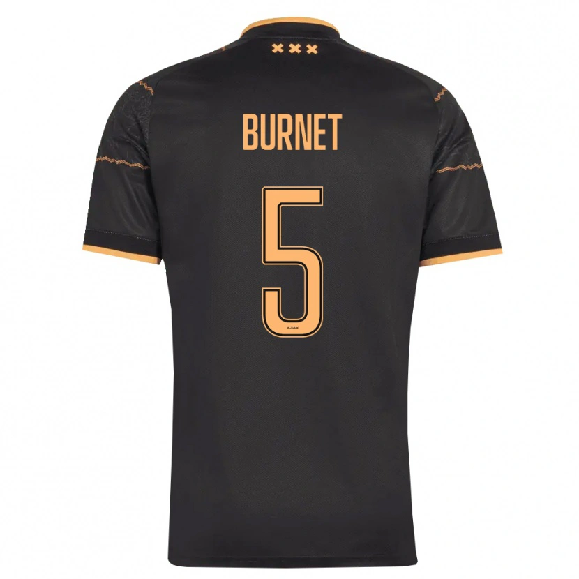 Danxen Kvinnor Lorenzo Burnet #5 Svart Orange Bortatröja Matchtröjor 2026/27 Tröjor T-Tröja