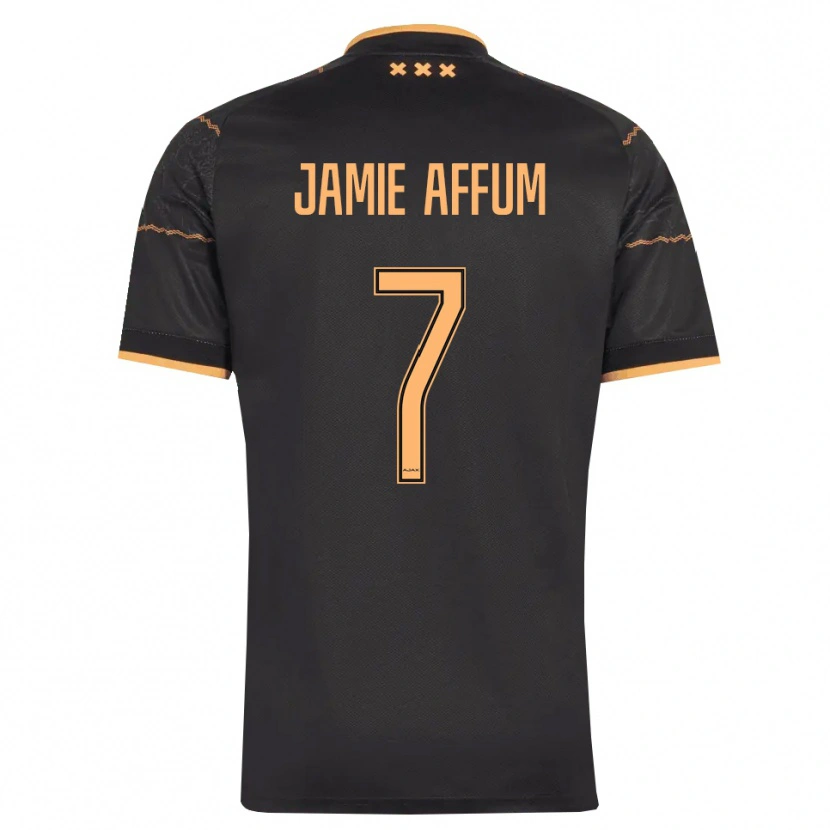 Danxen Kvinnor Deonell Jamie Affum #7 Svart Orange Bortatröja Matchtröjor 2026/27 Tröjor T-Tröja