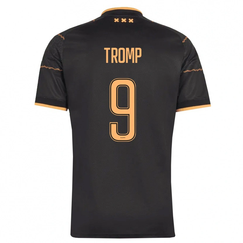 Danxen Kvinnor Nikita Tromp #9 Svart Orange Bortatröja Matchtröjor 2026/27 Tröjor T-Tröja