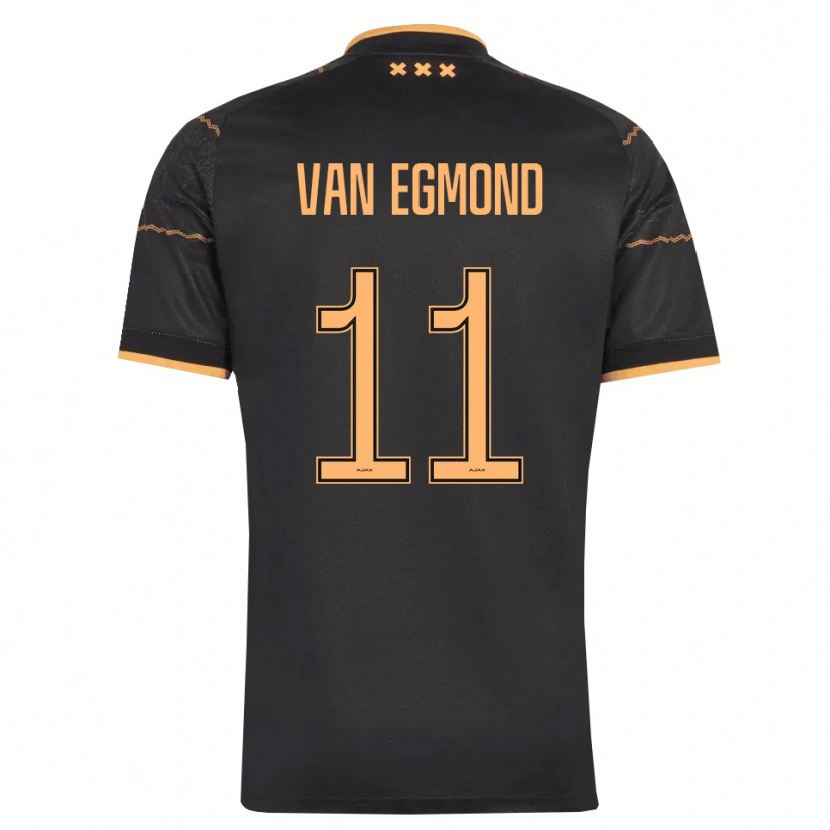 Danxen Kvinnor Bo Van Egmond #11 Svart Orange Bortatröja Matchtröjor 2026/27 Tröjor T-Tröja