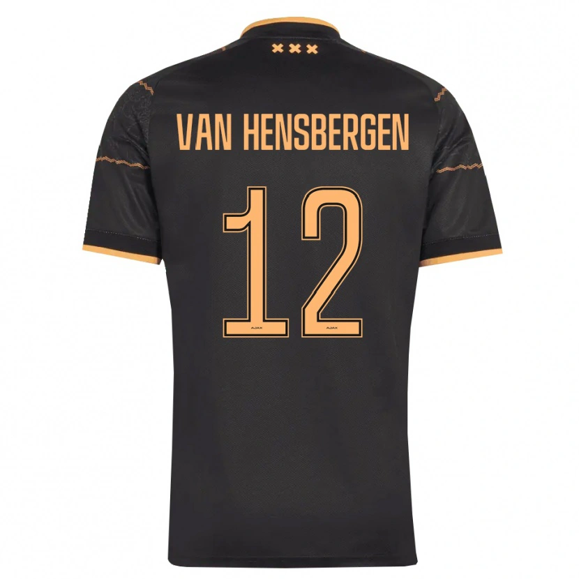 Danxen Kvinnor Jade Van Hensbergen #12 Svart Orange Bortatröja Matchtröjor 2026/27 Tröjor T-Tröja