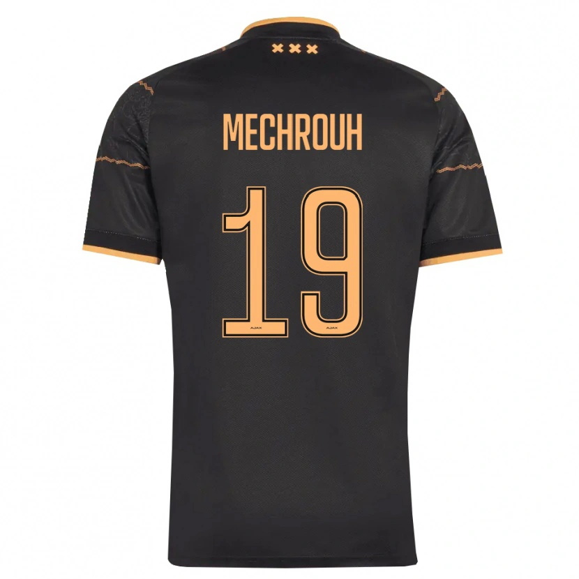 Danxen Kvinnor Elias Mechrouh #19 Svart Orange Bortatröja Matchtröjor 2026/27 Tröjor T-Tröja