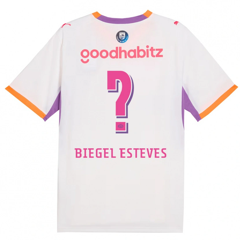 Danxen Kvinnor Moon Biegel Esteves #0 Vit Lila Orange Bortatröja Matchtröjor 2026/27 Tröjor T-Tröja