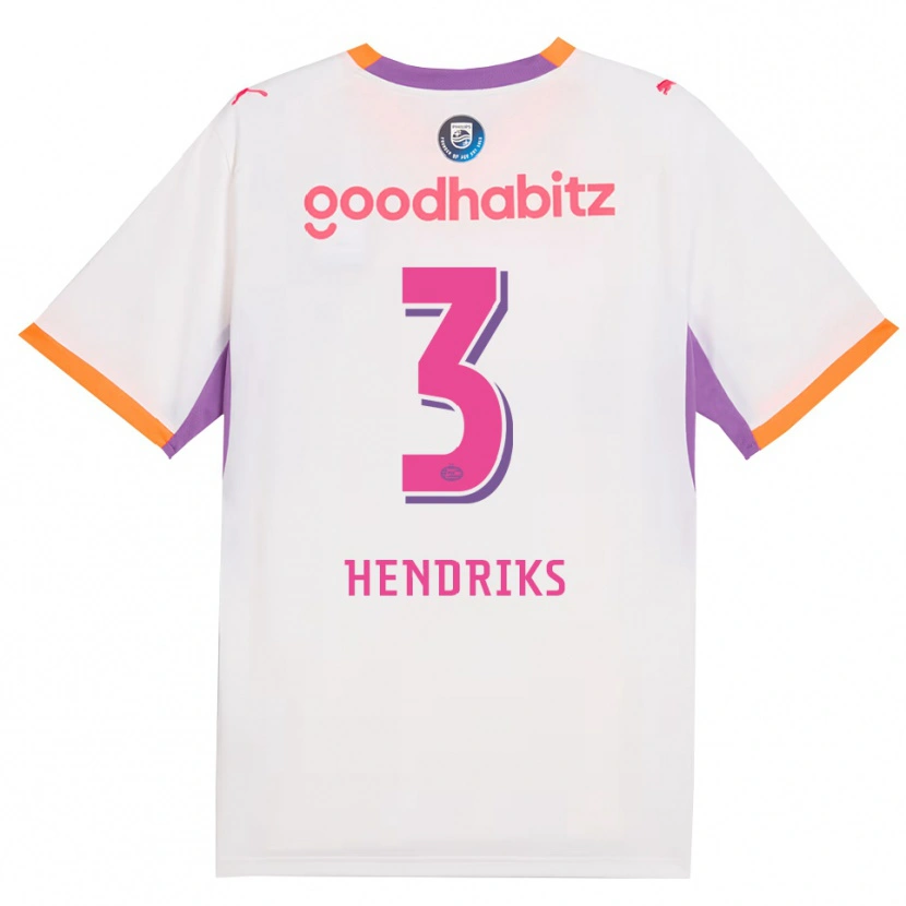 Danxen Kvinnor Gwyneth Hendriks #3 Vit Lila Orange Bortatröja Matchtröjor 2026/27 Tröjor T-Tröja