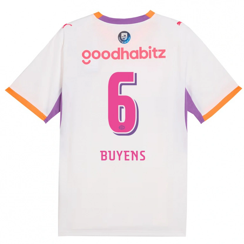 Danxen Kvinnor Mathieu Buyens #6 Vit Lila Orange Bortatröja Matchtröjor 2026/27 Tröjor T-Tröja