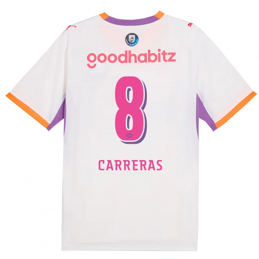 Danxen Kvinnor Georgina Carreras #8 Vit Lila Orange Bortatröja Matchtröjor 2026/27 Tröjor T-Tröja