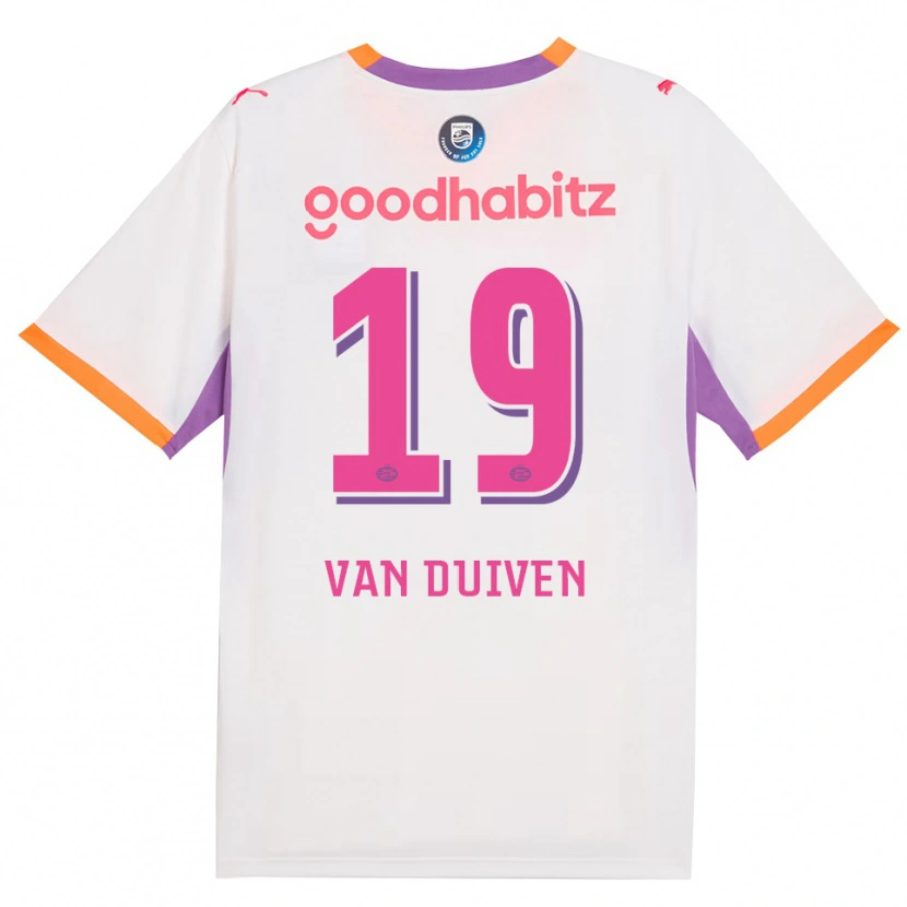 Danxen Kvinnor Jason Van Duiven #19 Vit Lila Orange Bortatröja Matchtröjor 2026/27 Tröjor T-Tröja