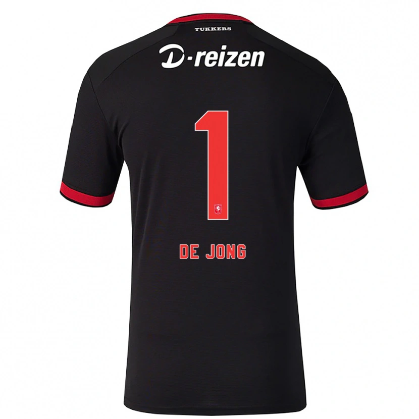 Danxen Kvinnor Danielle De Jong #1 Röd Vit Svart Bortatröja Matchtröjor 2026/27 Tröjor T-Tröja