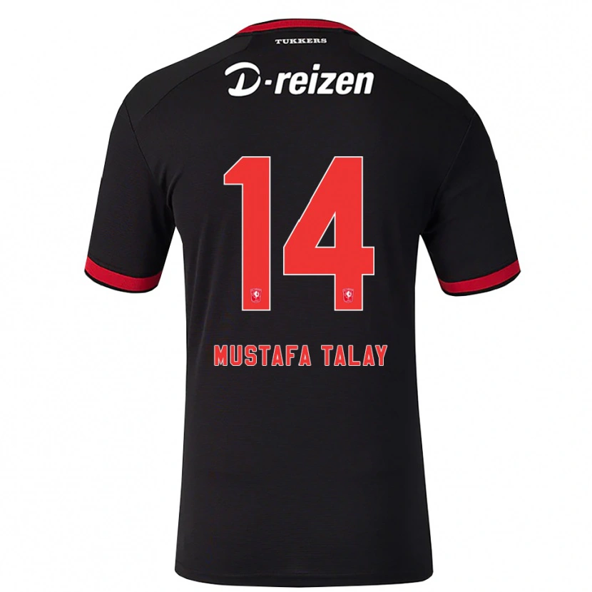Danxen Kvinnor Kaan Mustafa Talay #14 Röd Vit Svart Bortatröja Matchtröjor 2026/27 Tröjor T-Tröja
