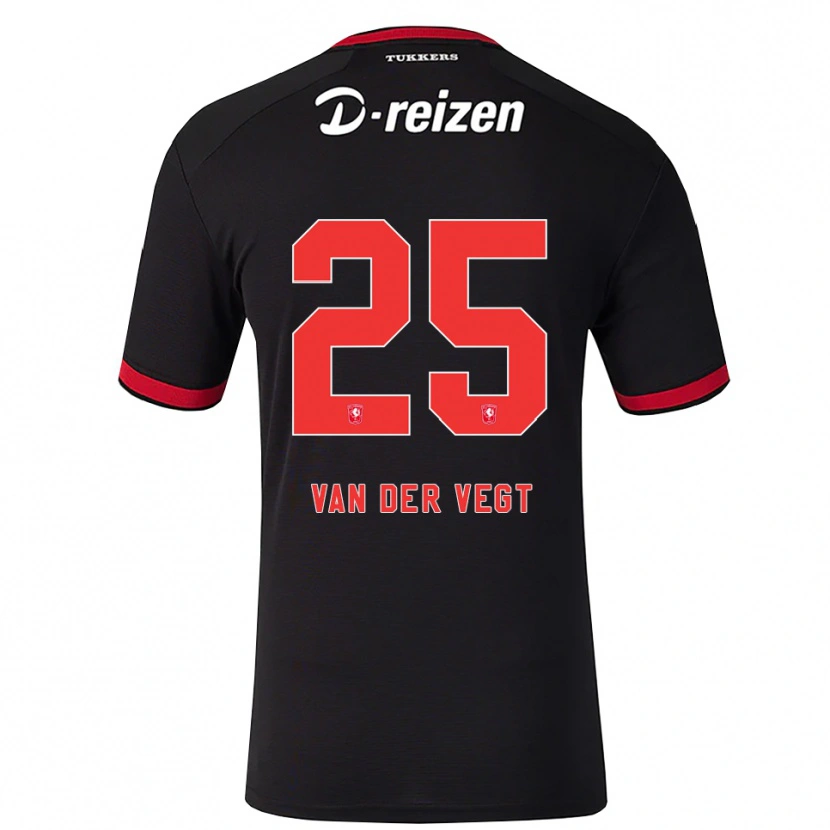 Danxen Kvinnor Imre Van Der Vegt #25 Röd Vit Svart Bortatröja Matchtröjor 2026/27 Tröjor T-Tröja
