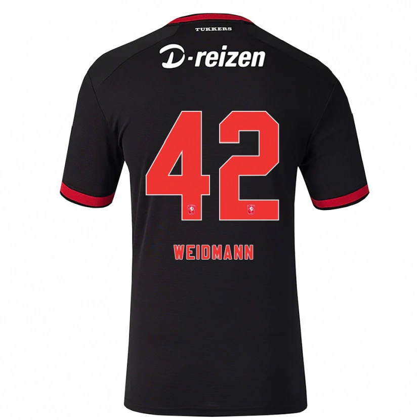 Danxen Kvinnor Daouda Weidmann #42 Röd Vit Svart Bortatröja Matchtröjor 2026/27 Tröjor T-Tröja
