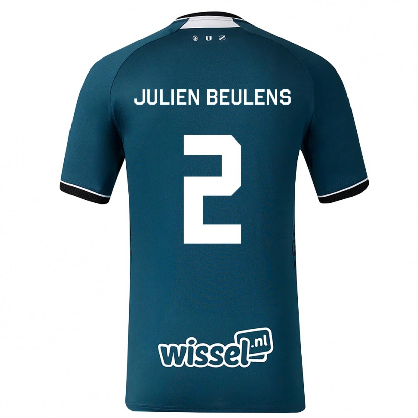 Danxen Kvinnor Julien Beulens #2 Mörk Skiffergrå Vit Bortatröja Matchtröjor 2026/27 Tröjor T-Tröja