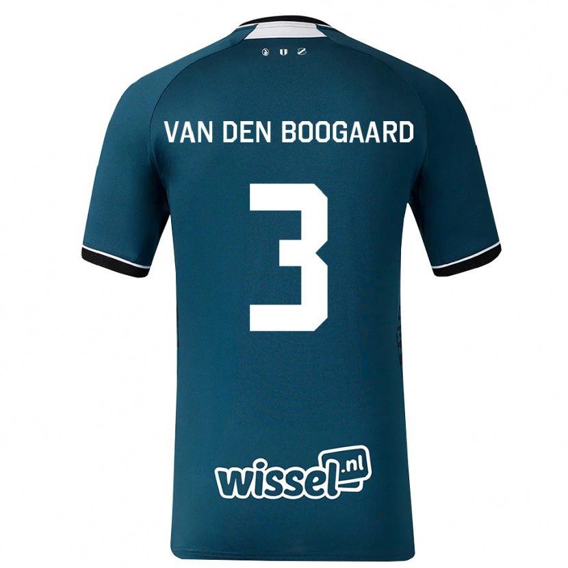 Danxen Kvinnor Brian Van Den Boogaard #3 Mörk Skiffergrå Vit Bortatröja Matchtröjor 2026/27 Tröjor T-Tröja