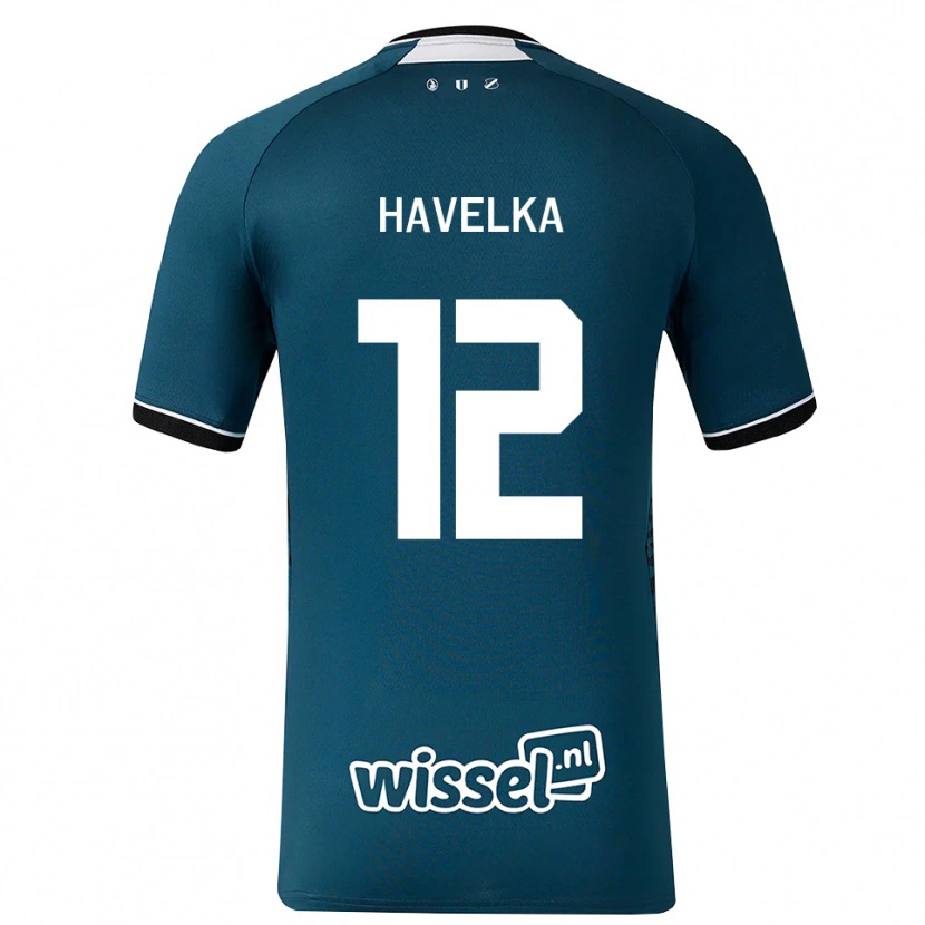 Danxen Kvinnor Matyas Havelka #12 Mörk Skiffergrå Vit Bortatröja Matchtröjor 2026/27 Tröjor T-Tröja