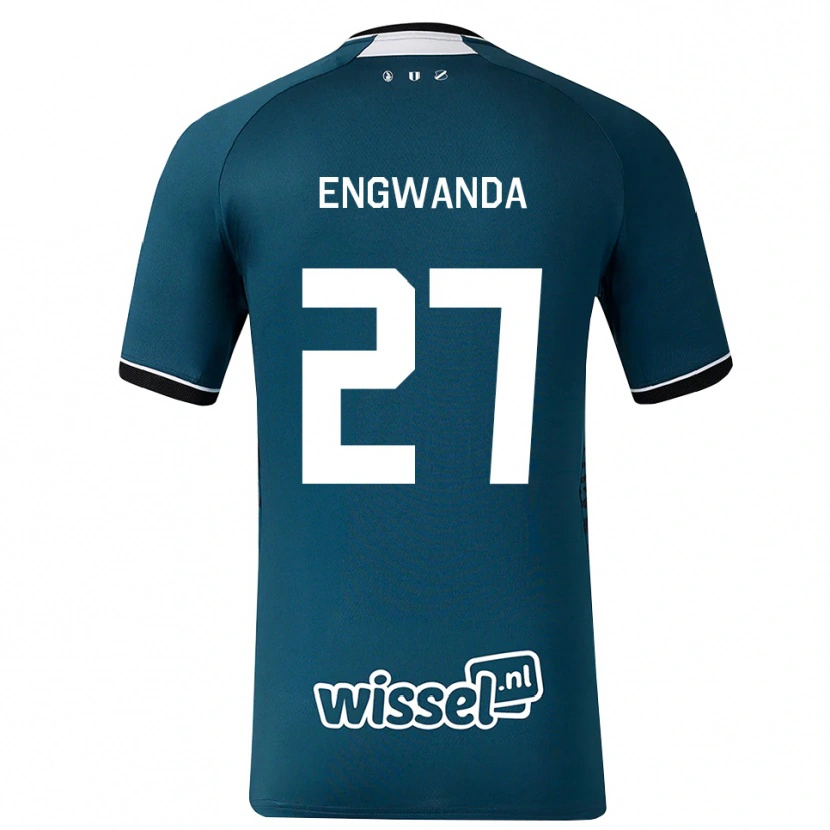 Danxen Kvinnor Alonzo Engwanda #27 Mörk Skiffergrå Vit Bortatröja Matchtröjor 2026/27 Tröjor T-Tröja