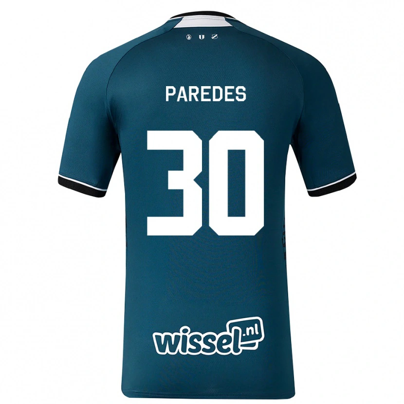 Danxen Kvinnor Kevin Paredes #30 Mörk Skiffergrå Vit Bortatröja Matchtröjor 2026/27 Tröjor T-Tröja