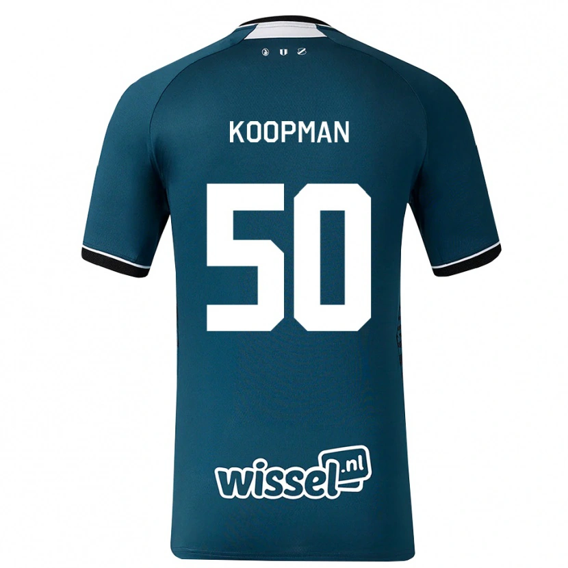 Danxen Kvinnor Kyra Koopman #50 Mörk Skiffergrå Vit Bortatröja Matchtröjor 2026/27 Tröjor T-Tröja