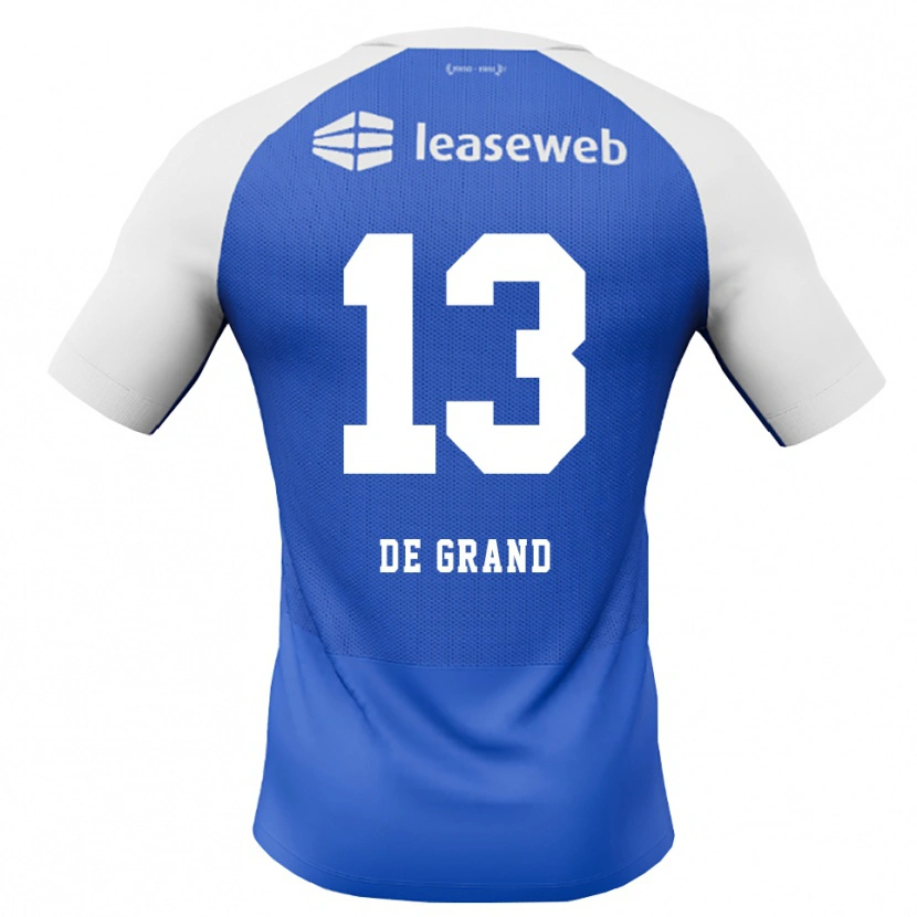 Danxen Kvinnor Sam De Grand #13 Kornblå Röd Vit Bortatröja Matchtröjor 2026/27 Tröjor T-Tröja