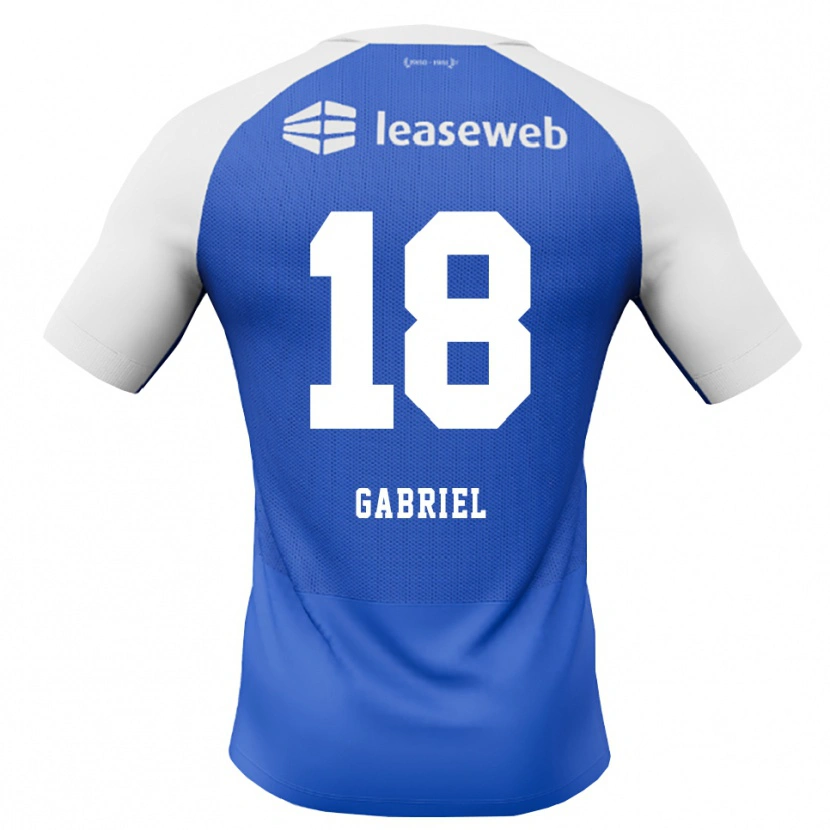 Danxen Kvinnor Gabriel Jongens #18 Kornblå Röd Vit Bortatröja Matchtröjor 2026/27 Tröjor T-Tröja