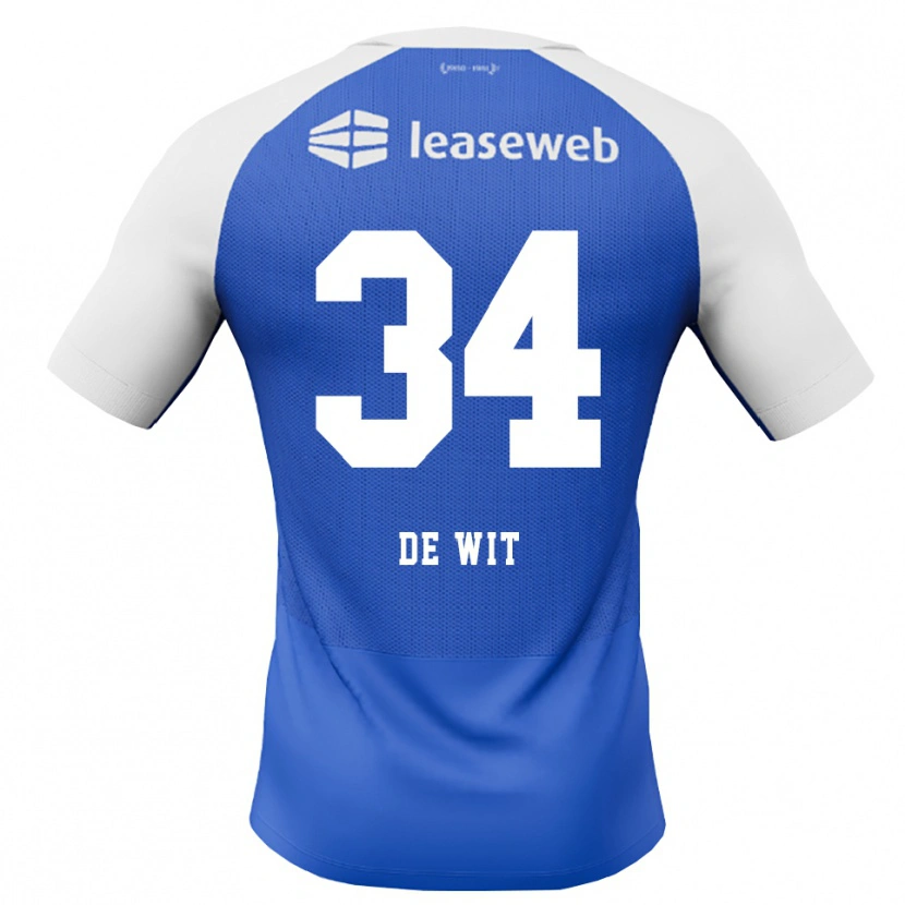 Danxen Kvinnor Mees De Wit #34 Kornblå Röd Vit Bortatröja Matchtröjor 2026/27 Tröjor T-Tröja