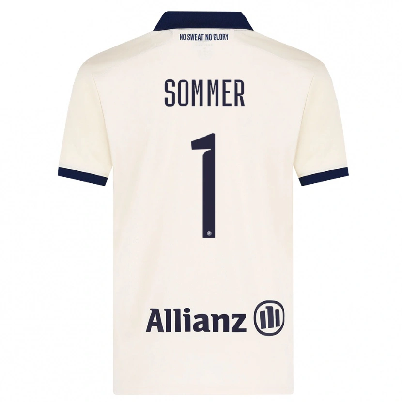 Danxen Kvinnor Yann Sommer #1 Beige Svart Bortatröja Matchtröjor 2026/27 Tröjor T-Tröja