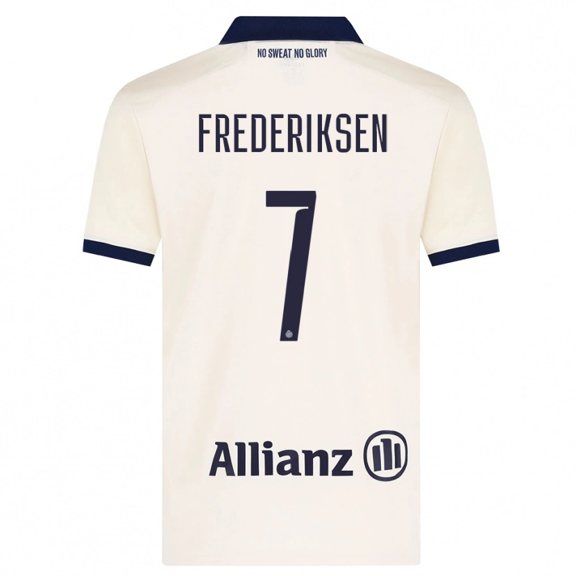 Danxen Kvinnor Rebekka Frederiksen #7 Beige Svart Bortatröja Matchtröjor 2026/27 Tröjor T-Tröja