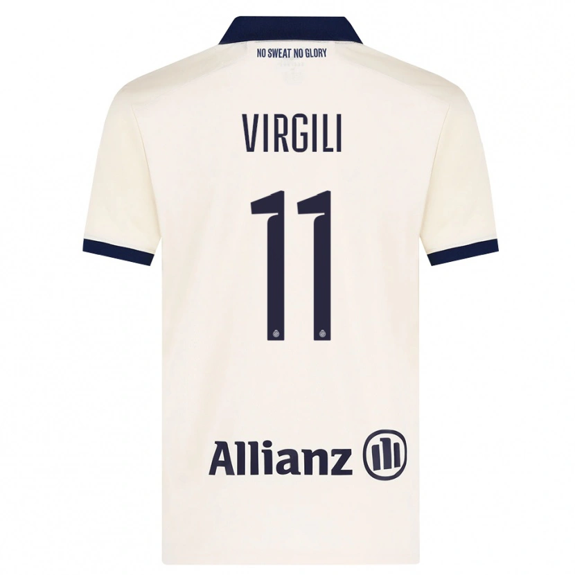 Danxen Kvinnor Jan Virgili #11 Beige Svart Bortatröja Matchtröjor 2026/27 Tröjor T-Tröja