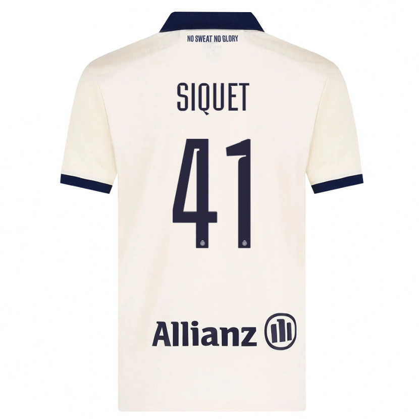 Danxen Kvinnor Hugo Siquet #41 Beige Svart Bortatröja Matchtröjor 2026/27 Tröjor T-Tröja