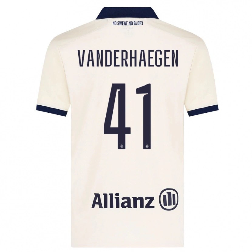 Danxen Kvinnor Lotte Vanderhaegen #41 Beige Svart Bortatröja Matchtröjor 2026/27 Tröjor T-Tröja