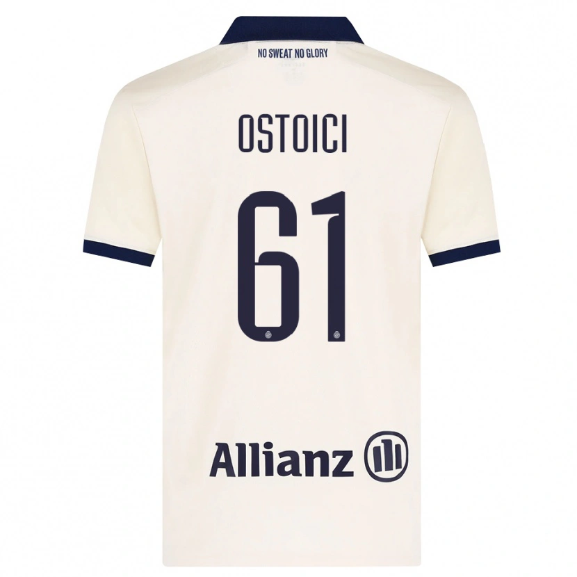Danxen Kvinnor Stefan Ostoici #61 Beige Svart Bortatröja Matchtröjor 2026/27 Tröjor T-Tröja