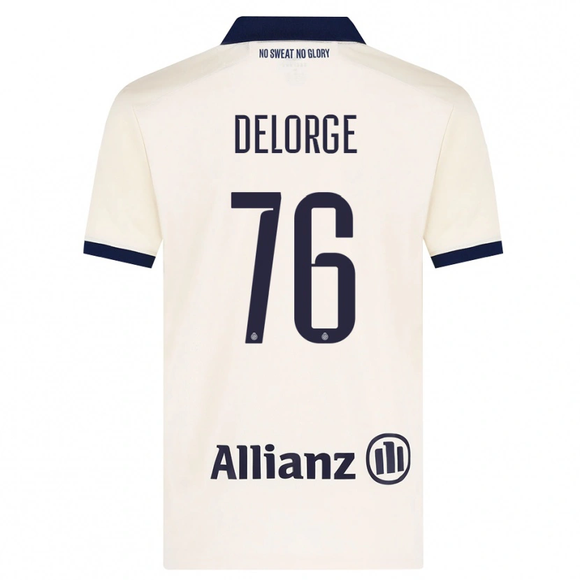 Danxen Kvinnor Lucas Delorge #76 Beige Svart Bortatröja Matchtröjor 2026/27 Tröjor T-Tröja