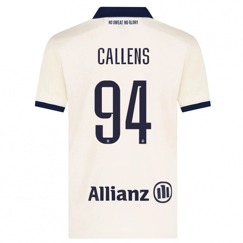 Danxen Kvinnor Emiel Callens #94 Beige Svart Bortatröja Matchtröjor 2026/27 Tröjor T-Tröja