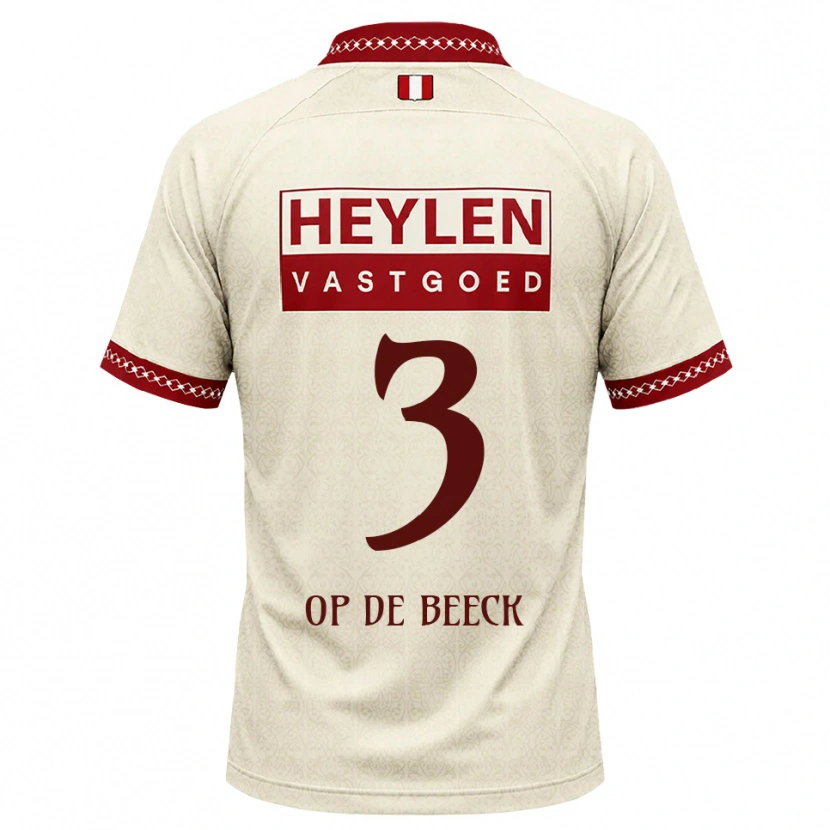 Danxen Kvinnor Gregg Op De Beeck #3 Beige Röd Bortatröja Matchtröjor 2026/27 Tröjor T-Tröja