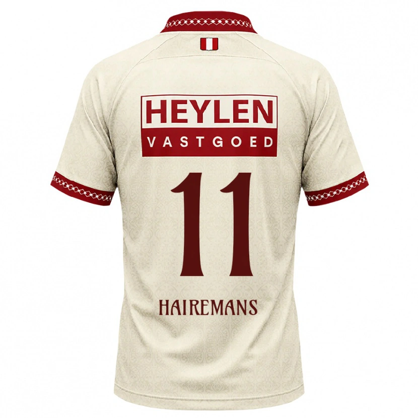 Danxen Kvinnor Geoffry Hairemans #11 Beige Röd Bortatröja Matchtröjor 2026/27 Tröjor T-Tröja