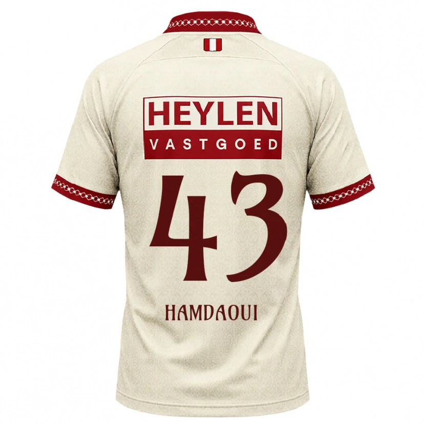 Danxen Kvinnor Youssef Hamdaoui #43 Beige Röd Bortatröja Matchtröjor 2026/27 Tröjor T-Tröja