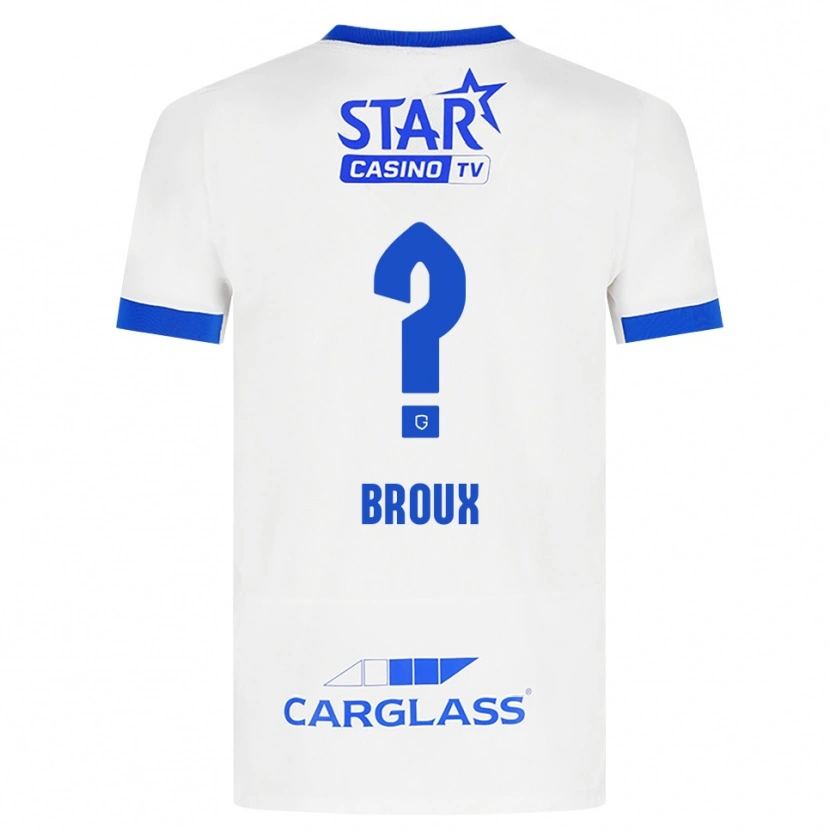 Danxen Kvinnor Maxim Broux #0 Vit Blå Bortatröja Matchtröjor 2026/27 Tröjor T-Tröja