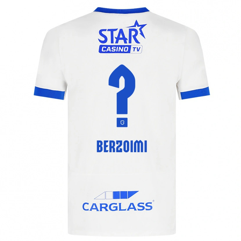 Danxen Kvinnor Mohamed Berzoimi #0 Vit Blå Bortatröja Matchtröjor 2026/27 Tröjor T-Tröja