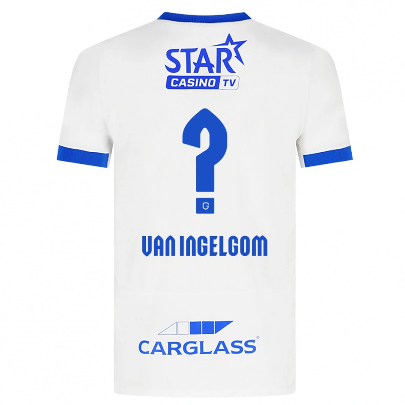 Danxen Kvinnor Tijn Van Ingelgom #0 Vit Blå Bortatröja Matchtröjor 2026/27 Tröjor T-Tröja