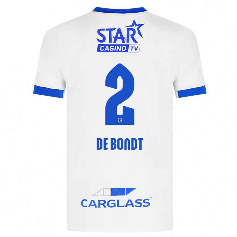 Danxen Kvinnor Marith De Bondt #2 Vit Blå Bortatröja Matchtröjor 2026/27 Tröjor T-Tröja