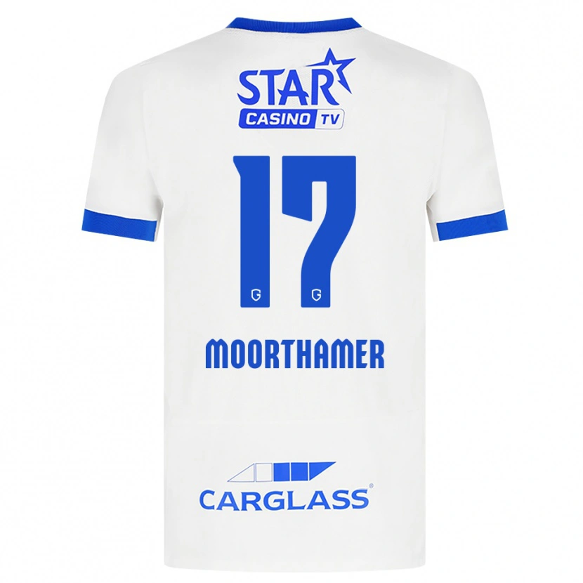 Danxen Kvinnor Tinus Moorthamer #17 Vit Blå Bortatröja Matchtröjor 2026/27 Tröjor T-Tröja