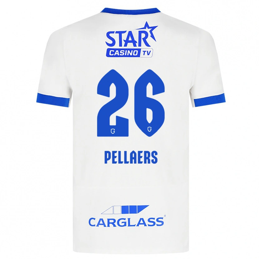 Danxen Kvinnor Amanuel Pellaers #26 Vit Blå Bortatröja Matchtröjor 2026/27 Tröjor T-Tröja