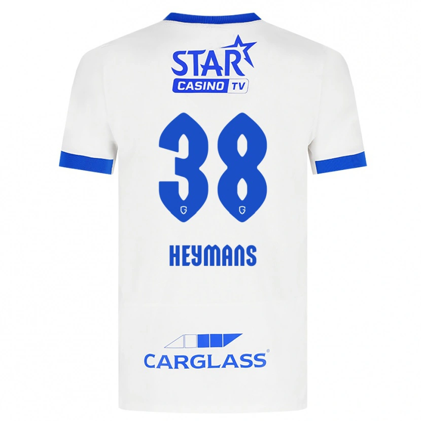 Danxen Kvinnor Daan Heymans #38 Vit Blå Bortatröja Matchtröjor 2026/27 Tröjor T-Tröja