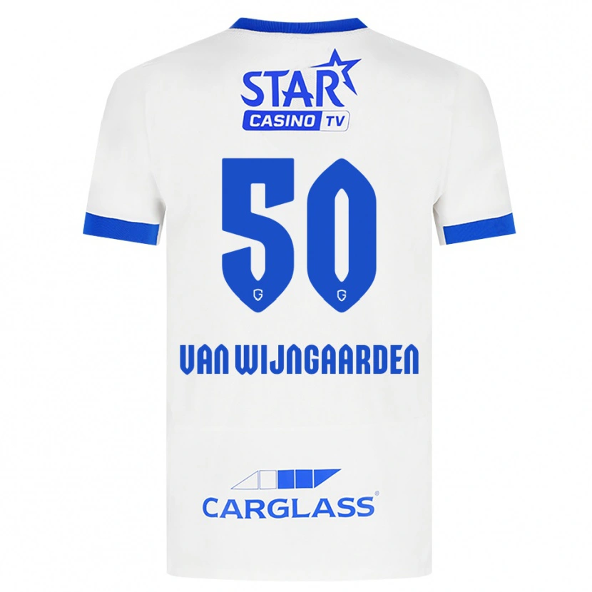 Danxen Kvinnor Maren Van Wijngaarden #50 Vit Blå Bortatröja Matchtröjor 2026/27 Tröjor T-Tröja