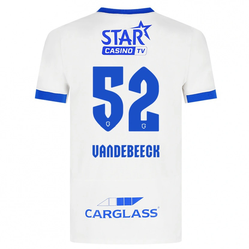 Danxen Kvinnor Emmely Vandebeeck #52 Vit Blå Bortatröja Matchtröjor 2026/27 Tröjor T-Tröja
