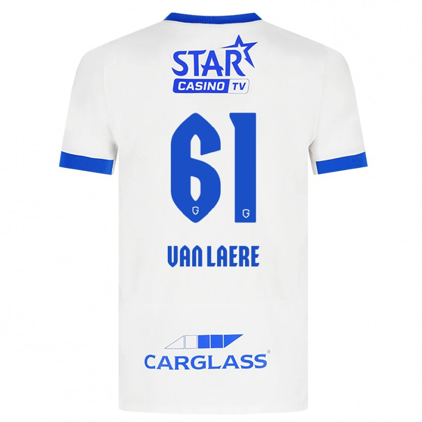 Danxen Kvinnor Daan Van Laere #61 Vit Blå Bortatröja Matchtröjor 2026/27 Tröjor T-Tröja
