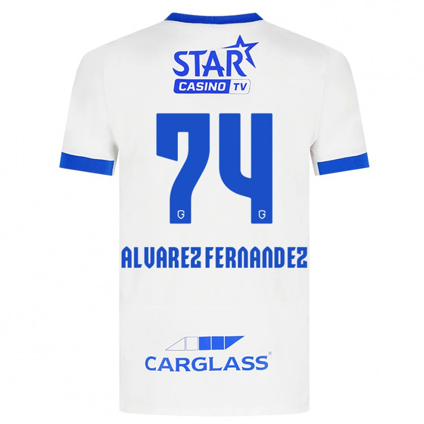 Danxen Kvinnor Loïc Alvarez Fernandez #74 Vit Blå Bortatröja Matchtröjor 2026/27 Tröjor T-Tröja