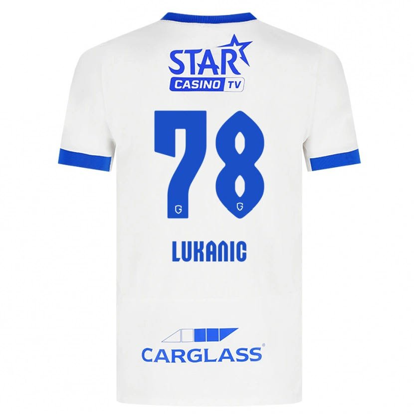 Danxen Kvinnor Luka Lukanic #78 Vit Blå Bortatröja Matchtröjor 2026/27 Tröjor T-Tröja