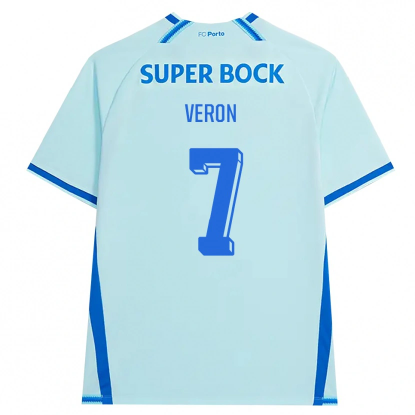 Danxen Kvinnor Gabriel Veron #7 Ljus Cyan Blå Tredjesatsen Matchtröjor 2026/27 Tröjor T-Tröja