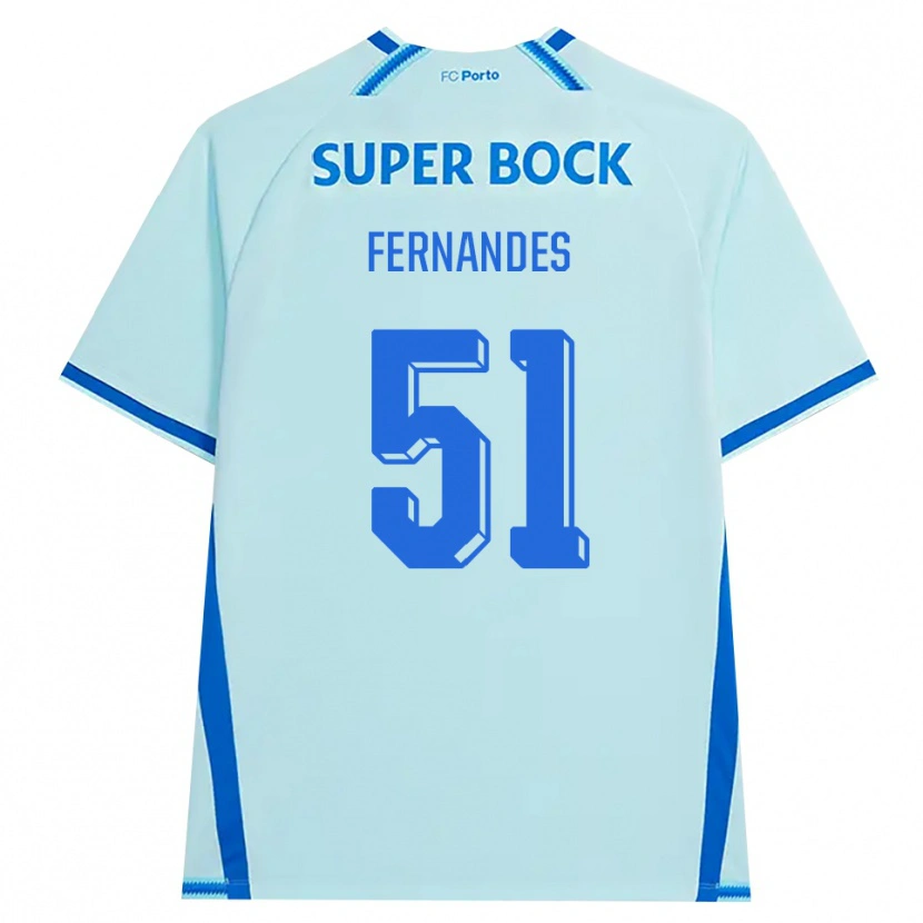 Danxen Kvinnor Diogo Fernandes #51 Ljus Cyan Blå Tredjesatsen Matchtröjor 2026/27 Tröjor T-Tröja
